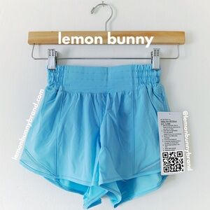 lululemon Hotty Hot High-Rise Lined Short 2.5" Blue Chill Size 0 Brand New NWT